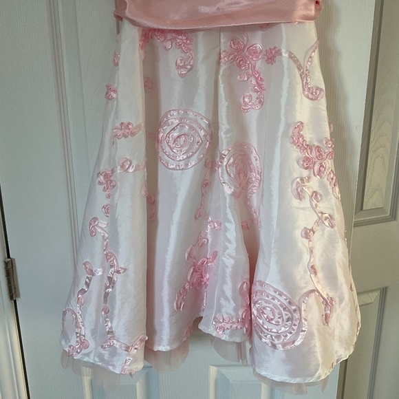 Flower Girl, Party, Princess, Halloween Dress Size 8 White Pink Floral Sash - Picture 8 of 16